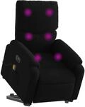 vidaXL Elektrischer Massagesessel mit Aufstehhilfe Schwarz Stoff Modell 6