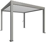 Biohort Pergola 3,5 m x 3,5 m Quarzgrau-Metallic/Wei&szlig;
