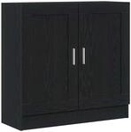 vidaXL B&uuml;cherregal Schwarz Eichen-Optik 82,5 x 30,5 x 80 cm 862515