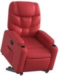 vidaXL Relaxsessel mit Aufstehhilfe Rot Kunstleder 3204663