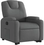 vidaXL Relaxsessel mit Aufstehhilfe Dunkelgrau Stoff Modell 20