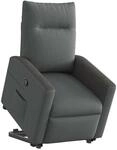 vidaXL Relaxsessel mit Aufstehhilfe Dunkelgrau Stoff 3324053