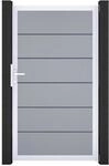 GroJa Tor 1-flg. Basicline Premium 100 cm x 180 cm Silbergrau Rahmen EV1