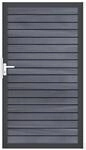 GroJa Steckzaun-Tor Solid-Rhombus 1-flg. DB703 Universal-DIN Steingrau Co-Ex.