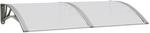 vidaXL T&uuml;rvordach Grau 150x75 cm Polycarbonat 153579