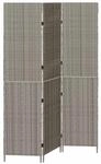 vidaXL Raumteiler Grau 146 x 180 cm Poly-Rattan 42003670