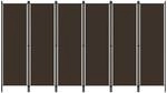 vidaXL 6 Tlg Raumteiler Braun 300x180 cm 320728
