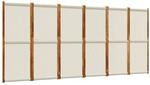 vidaXL 6 Tlg Paravent Hellgrau 420x180 cm 4003358