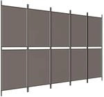 vidaXL 5 Tlg Paravent Anthrazit 250x220 cm Stoff 350252