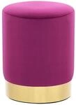 vidaXL Hocker Lila und Golden Samt 28 x 36 cm 249837