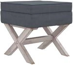 vidaXL Hocker mit Stauraum Dunkelgrau 45x45x49 cm Samt