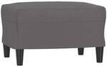 vidaXL Fu&szlig;hocker Grau 60x50x41 cm Kunstleder