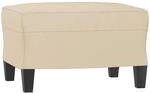 vidaXL Fu&szlig;hocker Creme 60x50x41 cm Mikrofasergewebe 349345