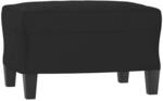 vidaXL Fu&szlig;hocker Schwarz 60x50x41 cm Mikrofasergewebe 349344