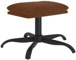 vidaXL Fu&szlig;hocker Braun 60x60x39 cm Mikrofasergewebe