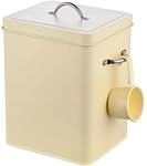 Relaxdays Waschmittelbox Metall Beige Abnehmbarer Deckel 25,5 cm x 18 cm x 15,5 cm