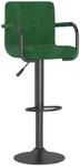 vidaXL Barhocker Dunkelgr&uuml;n Samt 334651