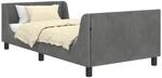 vidaXL Kinderbettgestell mit Kopfteil Dunkelgrau 90 x 190 cm Samt 42010878