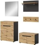 Inn.Furn Garderobe Set 5-teilig Eiche Grau 175 cm mit Soft-Close Cooper