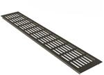 MS Beschl&auml;ge Zuluftgitter 100 x 200 mm Heizungsdeckel Braun Eloxiert