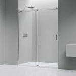 Bernstein Nischendusche mit Schiebet&uuml;r NT806 FLEX Nano Klarglas Chrom 8mm 130cm