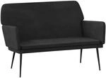 vidaXL Sitzbank Schwarz 108x79x79 cm Samt 351387