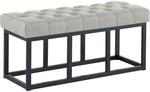 CLP Sitzbank Amun Stoff Schwarz grau/100 cm