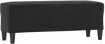 vidaXL Sitzbank Schwarz 100x35x41 cm Samt 349426