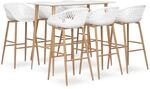 vidaXL 7-tlg. Bar-Set Wei&szlig; Modell 17