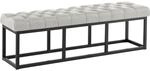 CLP Sitzbank Amun Stoff Schwarz grau/150 cm