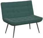 vidaXL Sitzbank Dunkelgr&uuml;n 110x74x84 cm Samt 4012339
