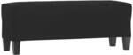 vidaXL Sitzbank Schwarz 100x35x41 cm Mikrofasergewebe 349468