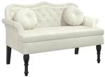 vidaXL Sitzbank mit Kissen Creme 120,5x65x75 cm Samt 372147