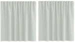 vidaXL Voile Vorh&auml;nge mit Stangentaschen 2 Stk Hellgrau 4102206