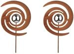 Kobolo Gartenstecker Gartendeko FINJA in Rostoptik 2-er Set