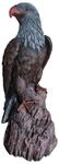 Relaxdays Adlerfigur Polyresin Braun Grau Rot Wetterfest Frostfest 66 cm x 30...