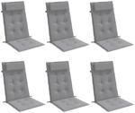vidaXL Hochlehner-Auflagen 6 Stk Grau Oxford-Gewebe 361879