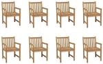 vidaXL Gartenst&uuml;hle 8 Stk Massivholz Teak 3073003