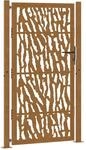 vidaXL Gartentor 105 x 180 cm Verwitterungsstahl Trace-Design 4100987