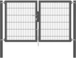Doppeltor Flexo Plus 200 cm x 120 cm Pfosten 80 cm x 80 cm Anthrazit