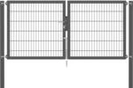 Doppeltor Flexo Plus 250 cm x 120 cm Pfosten 80 cm x 80 cm Anthrazit