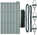 vidaXL Zaunpfosten Gr&uuml;n 25 x 0,8 m 50 mm Mesh Stahl und PVC 3352671
