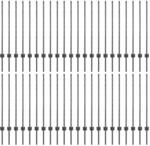 vidaXL Zaunpfosten 44 Stk Grau 140 cm Stahl 3335937