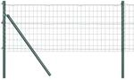 vidaXL Zaun mit Pfosten Gr&uuml;n 0,6 x 50 m Stahl und PVC 3350341