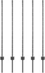 vidaXL Zaunpfosten 5 Stk Grau 120 cm Stahl 42006282