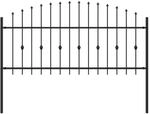 vidaXL Spie&szlig;zaun Schwarz 200 x 130 cm Pulverbeschichteter Stahl 42030086