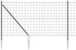 vidaXL Zaun mit Pfosten Grau 1,2 x 10 m Stahl 3350662