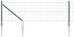 vidaXL Zaun mit Pfosten Gr&uuml;n 0,4 x 50 m Stahl und PVC 3350609