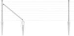 vidaXL Zaun mit Pfosten Silber 0,4 x 25 m Stahl 3350794