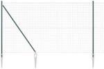vidaXL Zaun mit Pfosten Gr&uuml;n 1,5 x 10 m Stahl und PVC 3350550